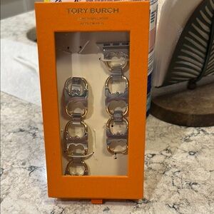 Tory Burch Gold and Silver Smartwatch Band